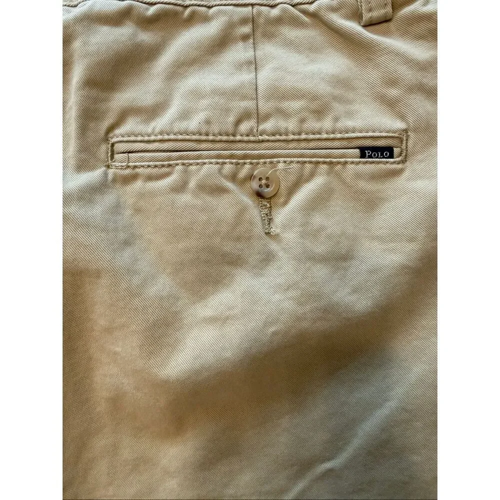 Polo Ralph Lauren 100% Cotton Twill Khaki Chino Shorts Men's Size 31